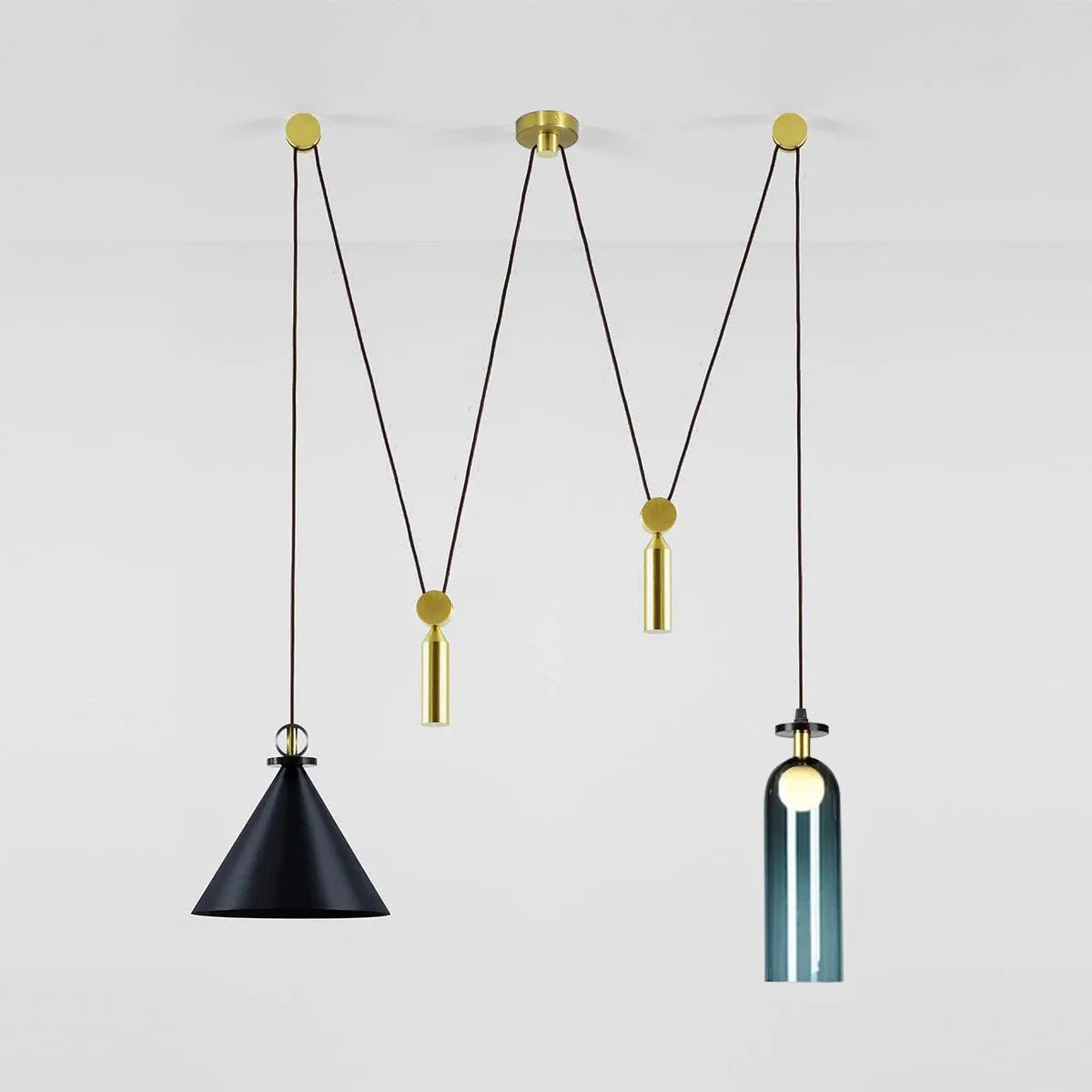 Metal Geometric Pendant Light 11.8 in Modular Ceiling Indoor Hanging Lamp | Thomler