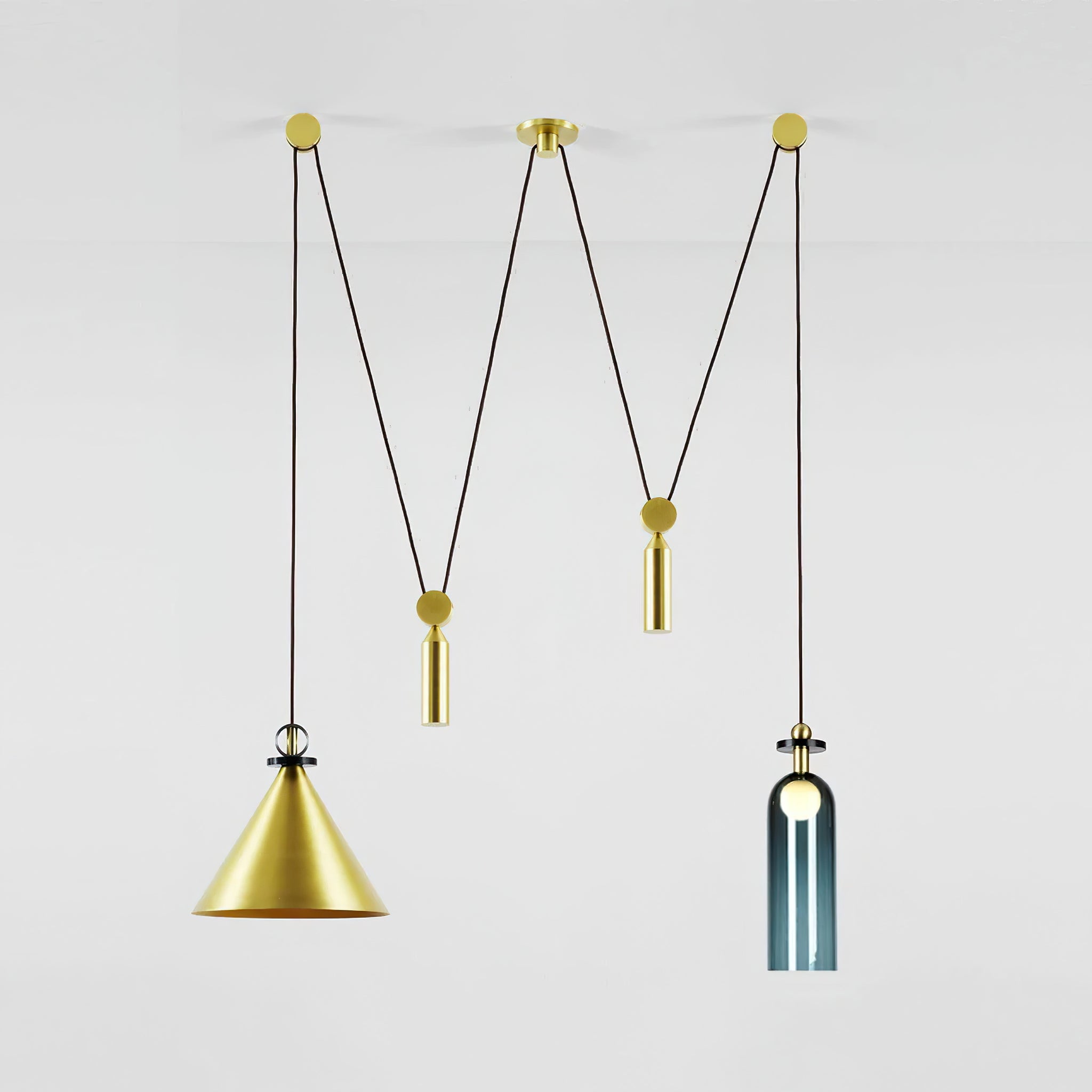 Metal Geometric Pendant Light 11.8 in Modular Ceiling Indoor Hanging Lamp | Thomler