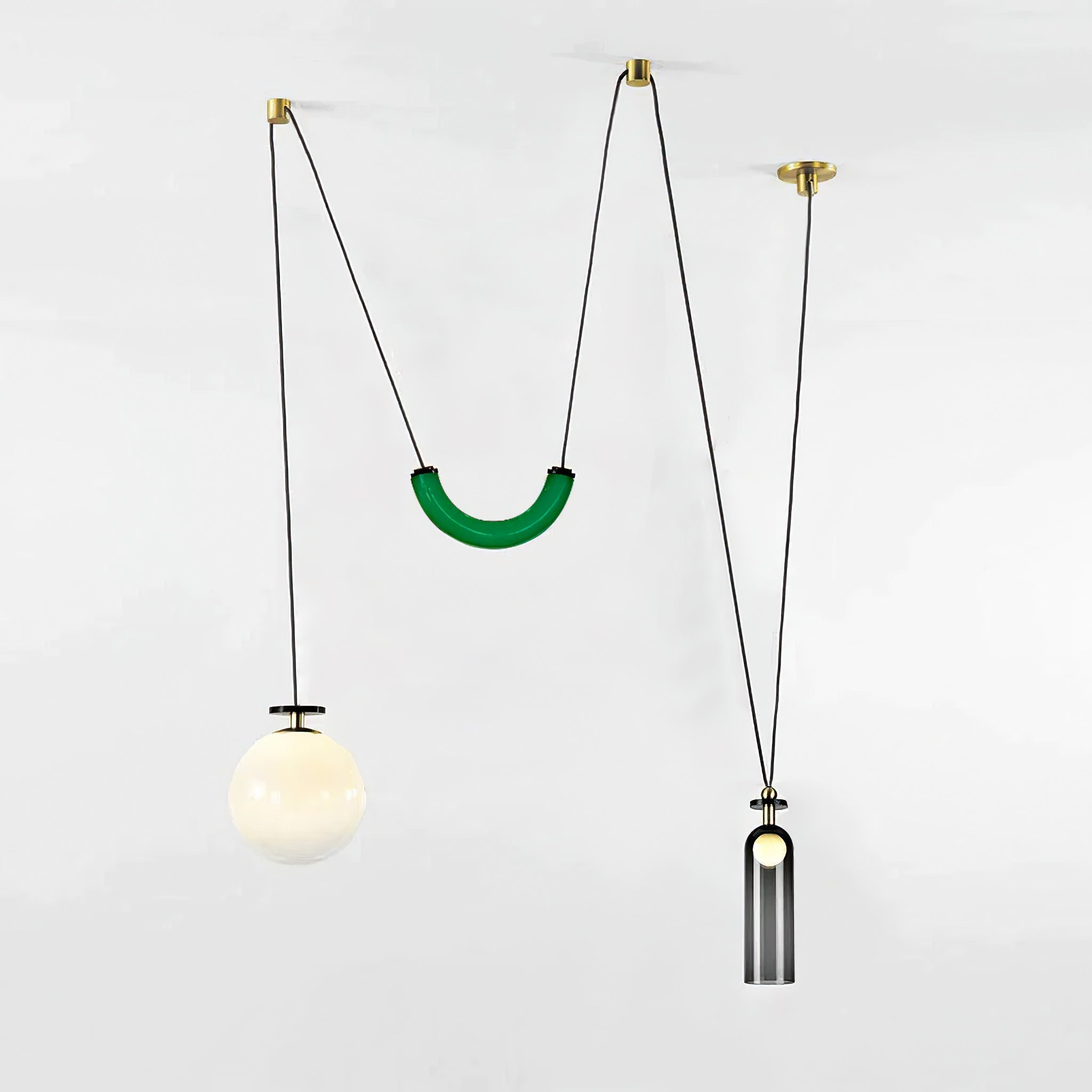 Metal Geometric Pendant Light 11.8 in Modular Ceiling Indoor Hanging Lamp | Thomler