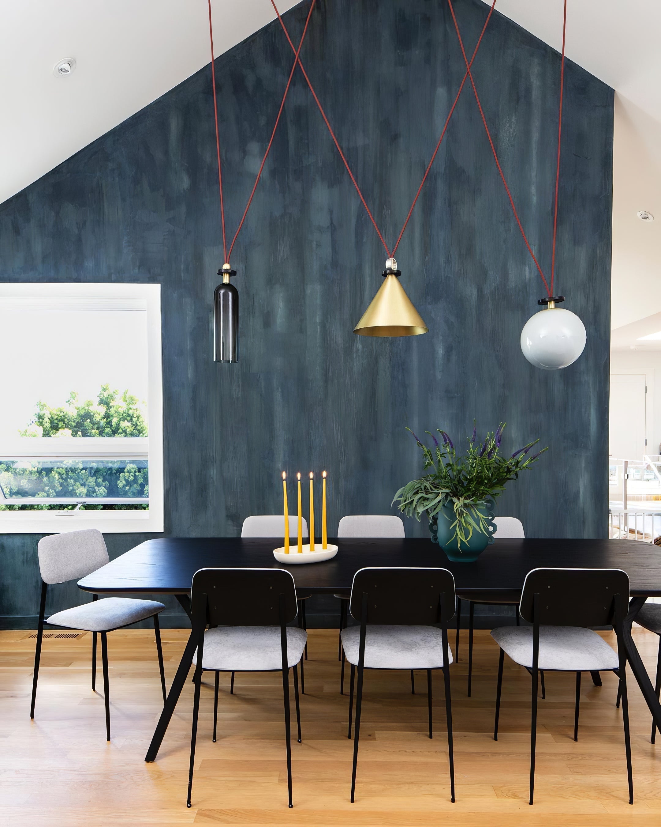 Metal Geometric Pendant Light 11.8 in Modular Ceiling Indoor Hanging Lamp | Thomler