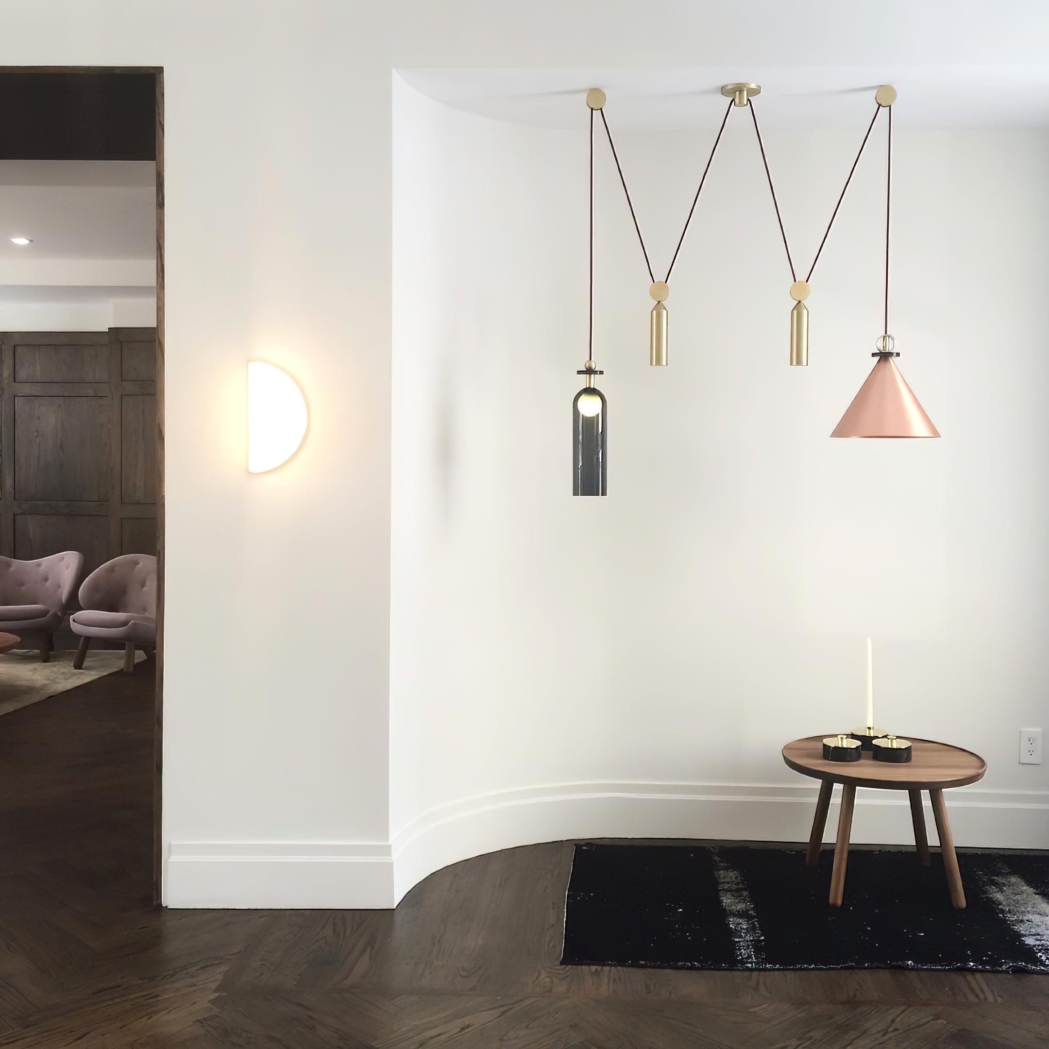 Metal Geometric Pendant Light 11.8 in Modular Ceiling Indoor Hanging Lamp | Thomler