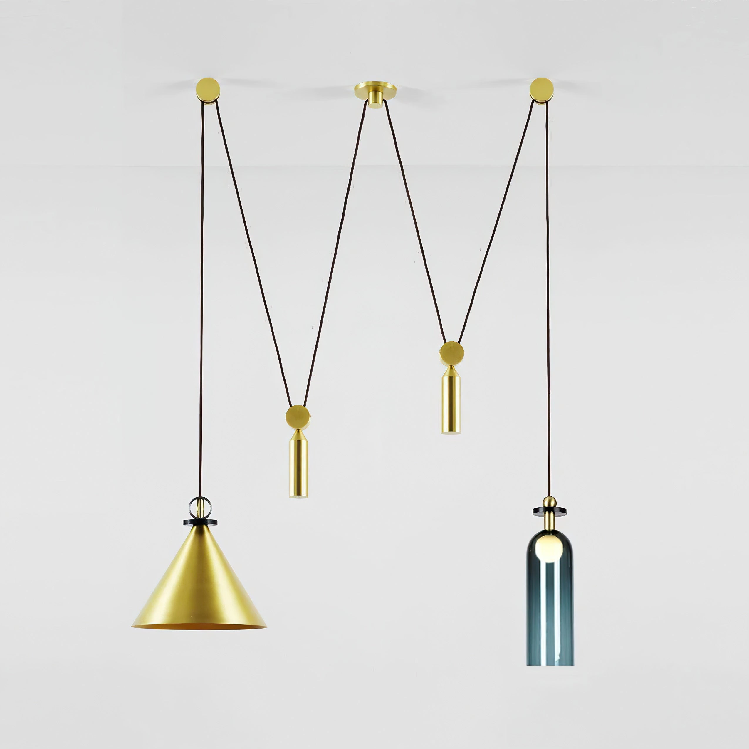 Metal Geometric Pendant Light 11.8 in Modular Ceiling Indoor Hanging Lamp | Thomler