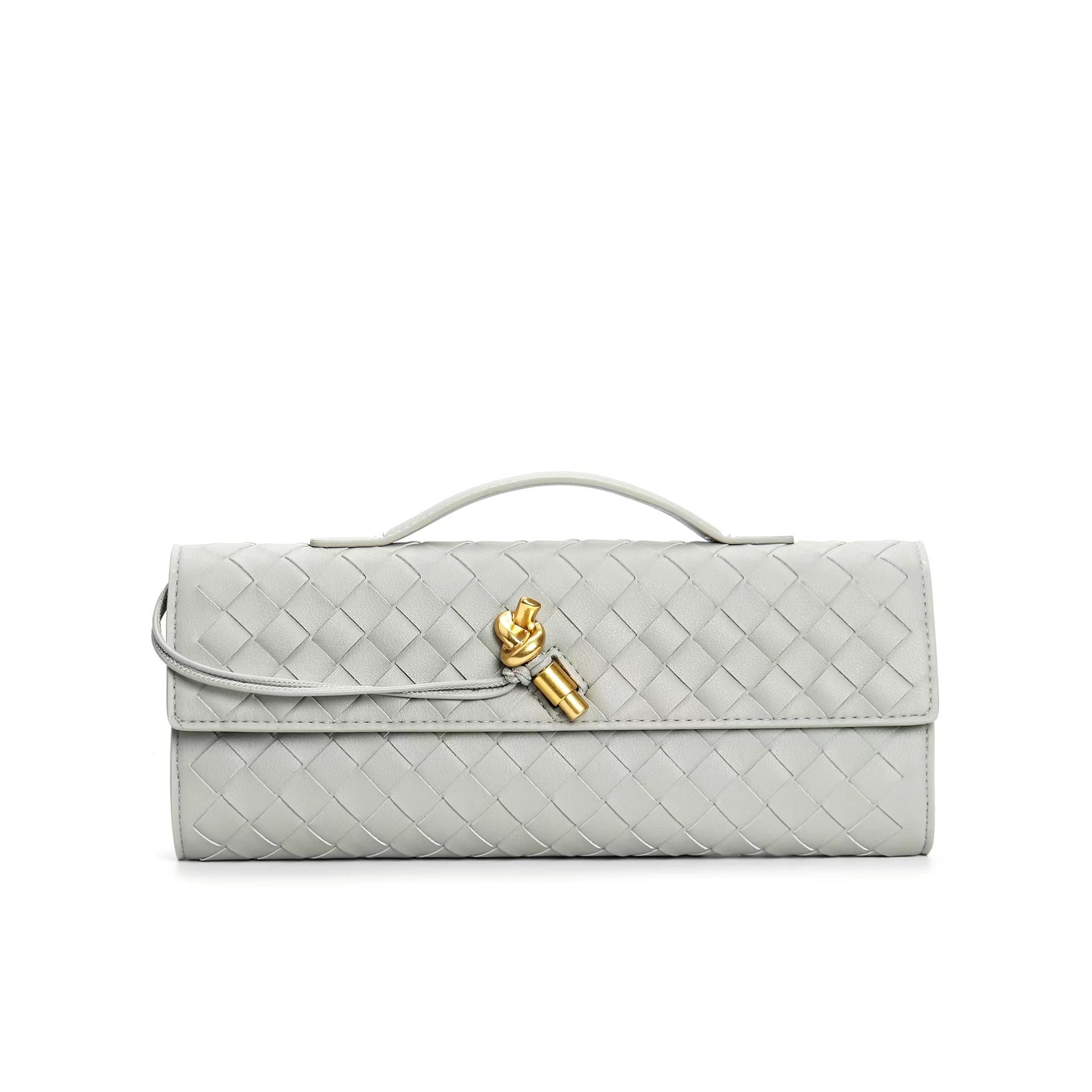 Gevlochten dames clutch van leer – Elegant & Veelzijdig