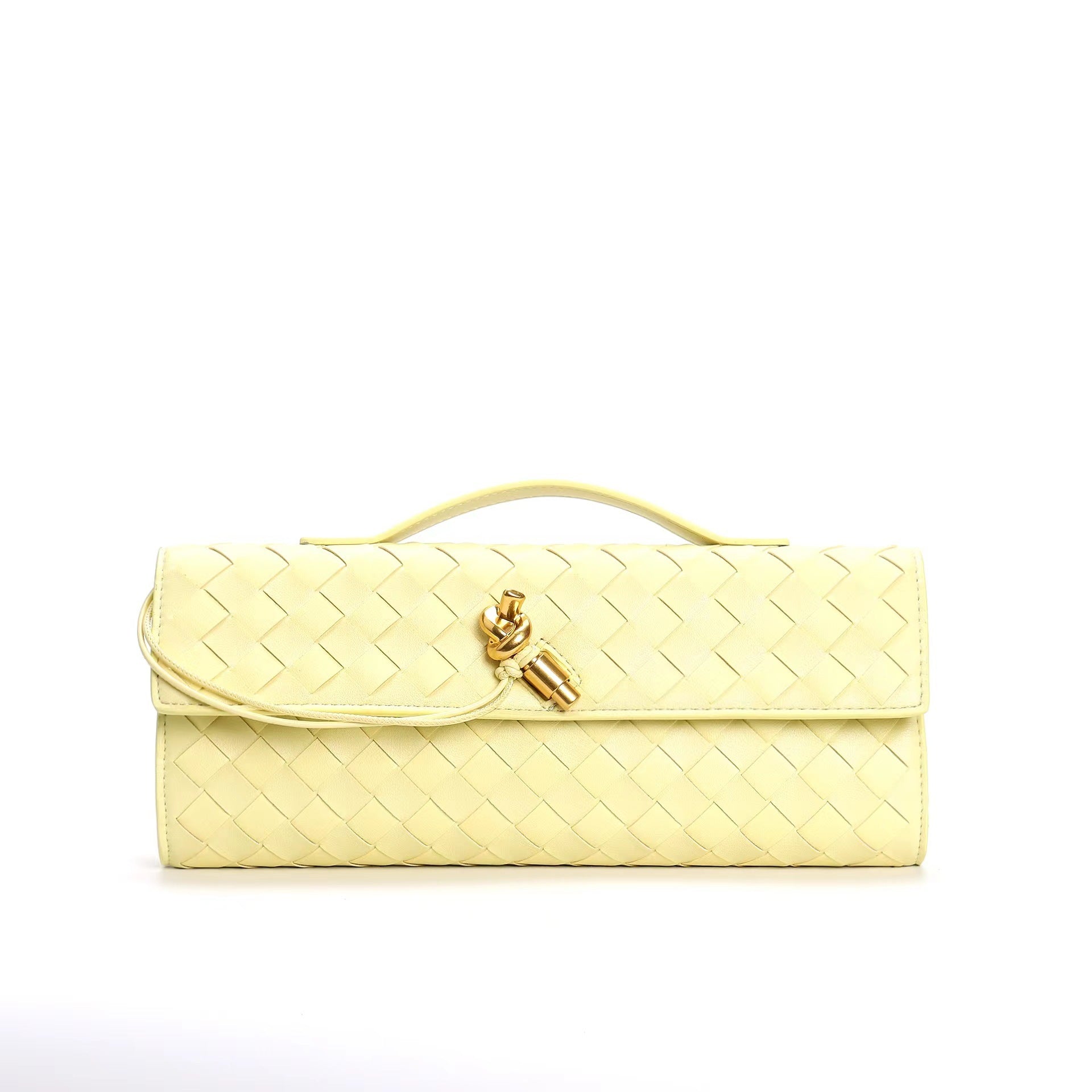 Gevlochten dames clutch van leer – Elegant & Veelzijdig