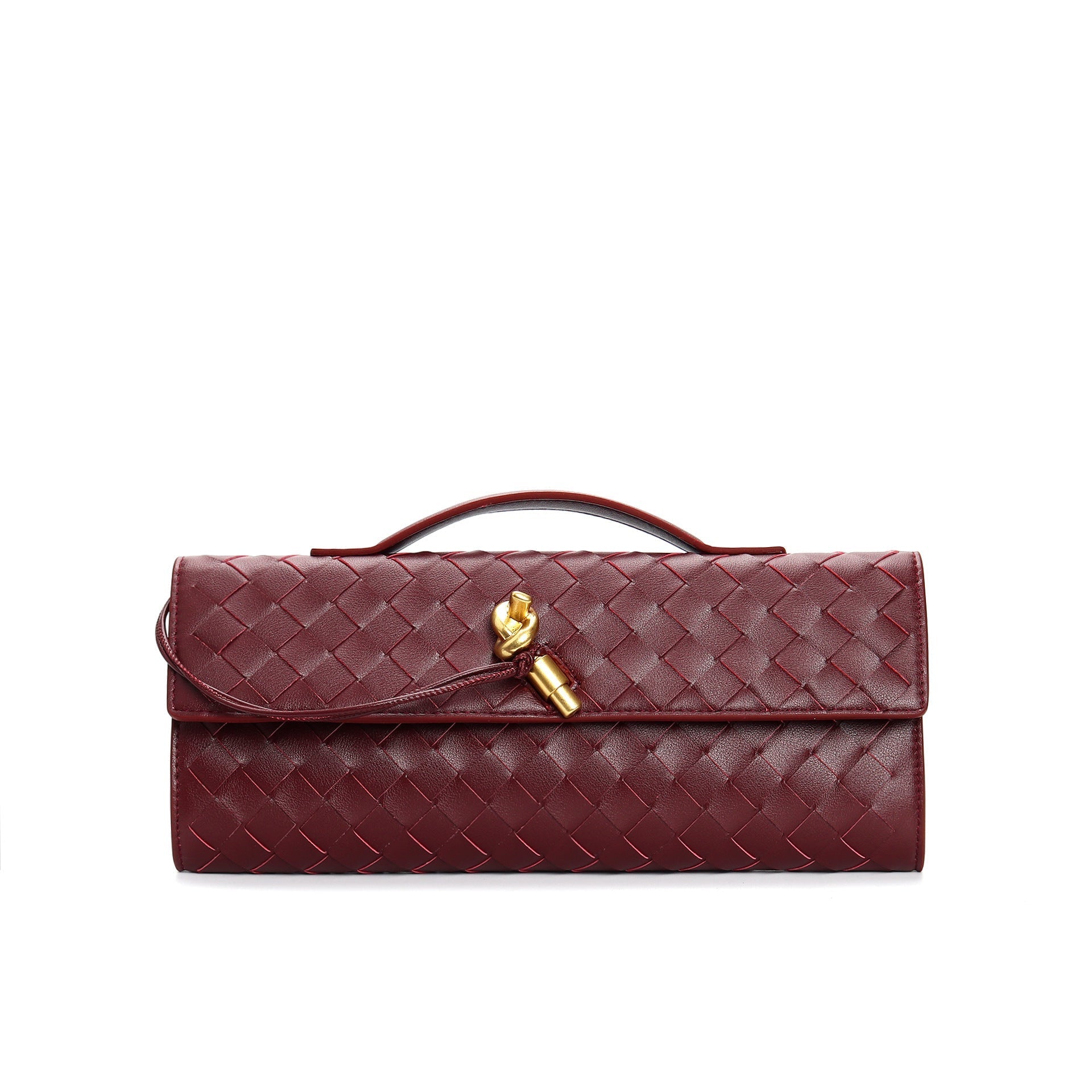 Gevlochten dames clutch van leer – Elegant & Veelzijdig