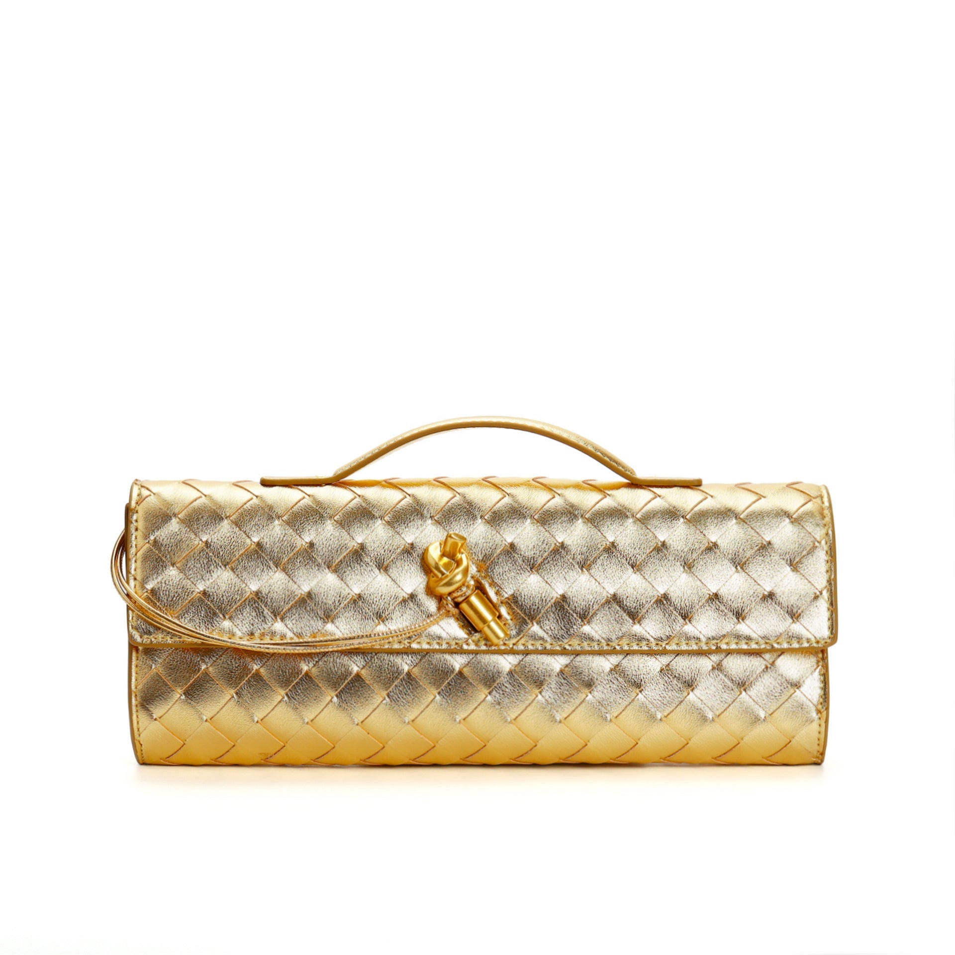 Gevlochten dames clutch van leer – Elegant & Veelzijdig