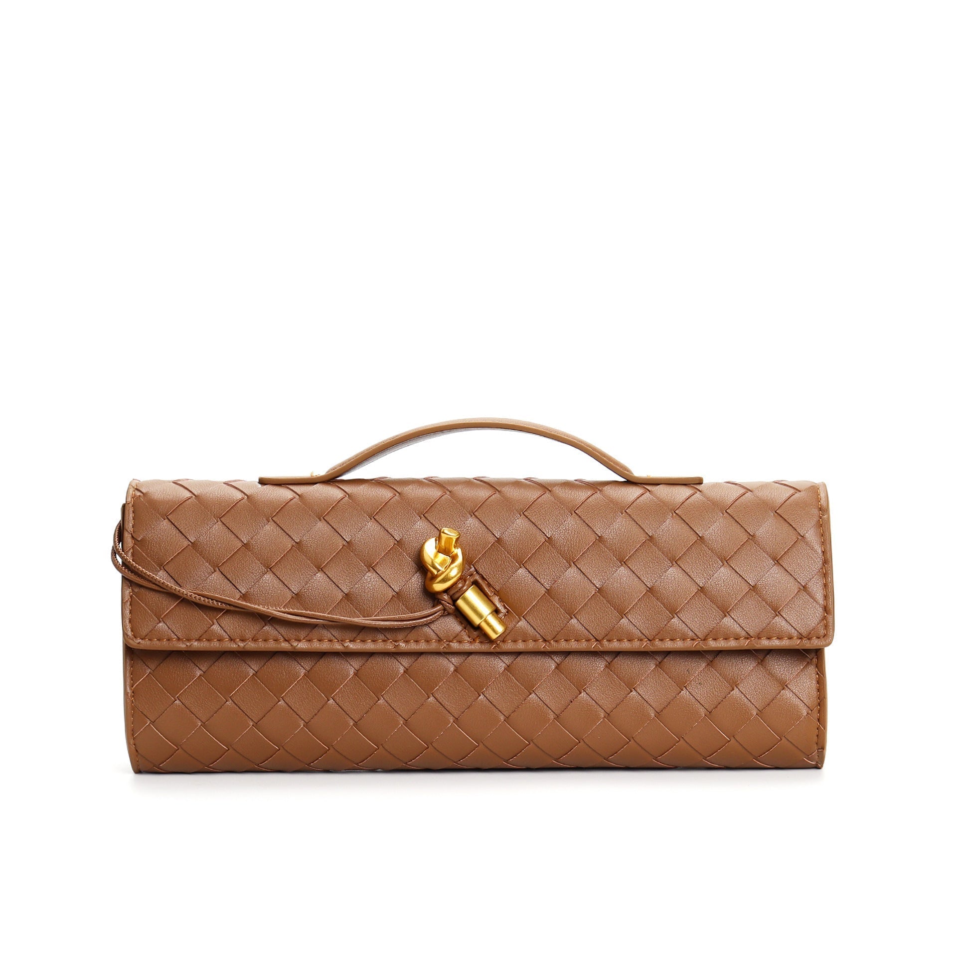 Gevlochten dames clutch van leer – Elegant & Veelzijdig