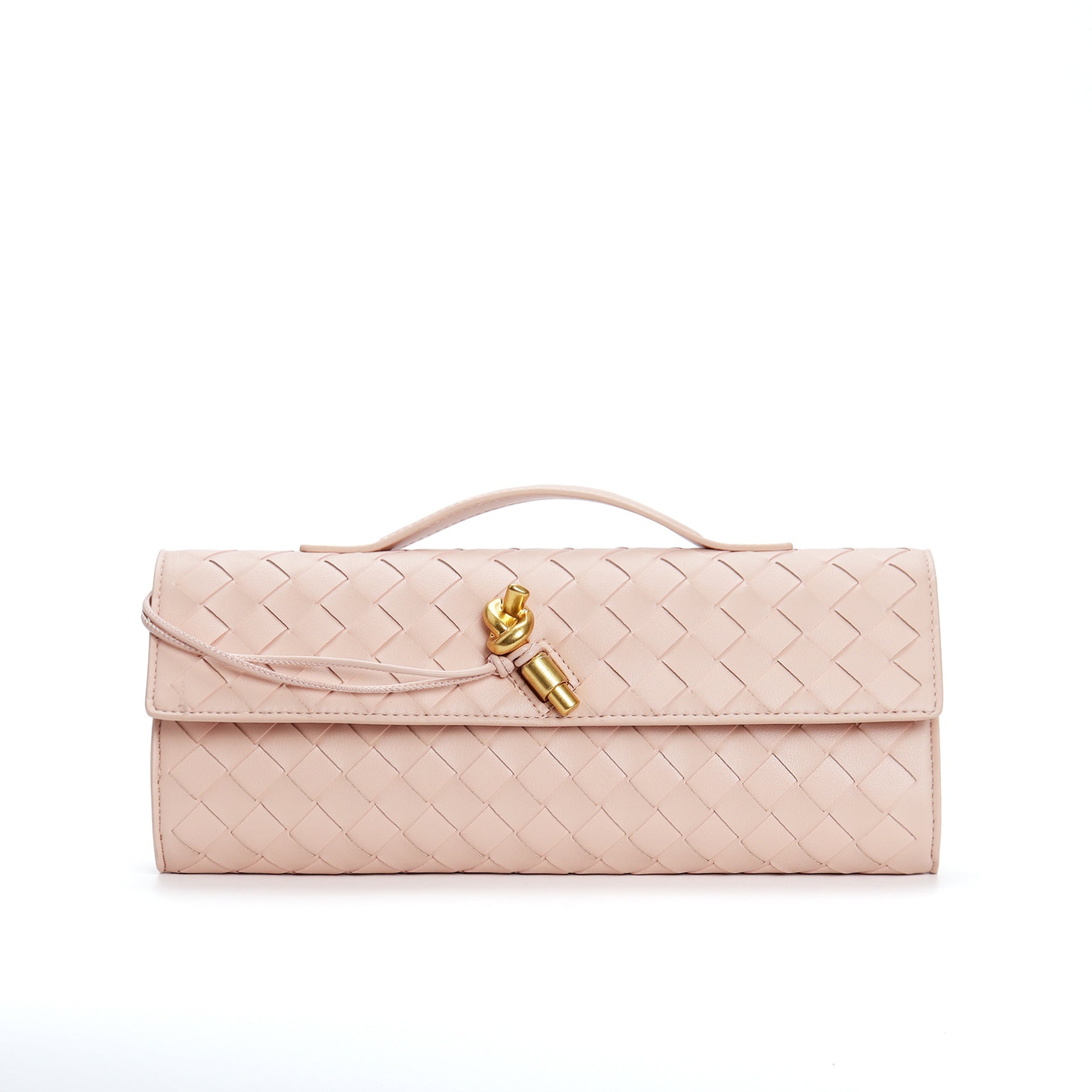 Gevlochten dames clutch van leer – Elegant & Veelzijdig