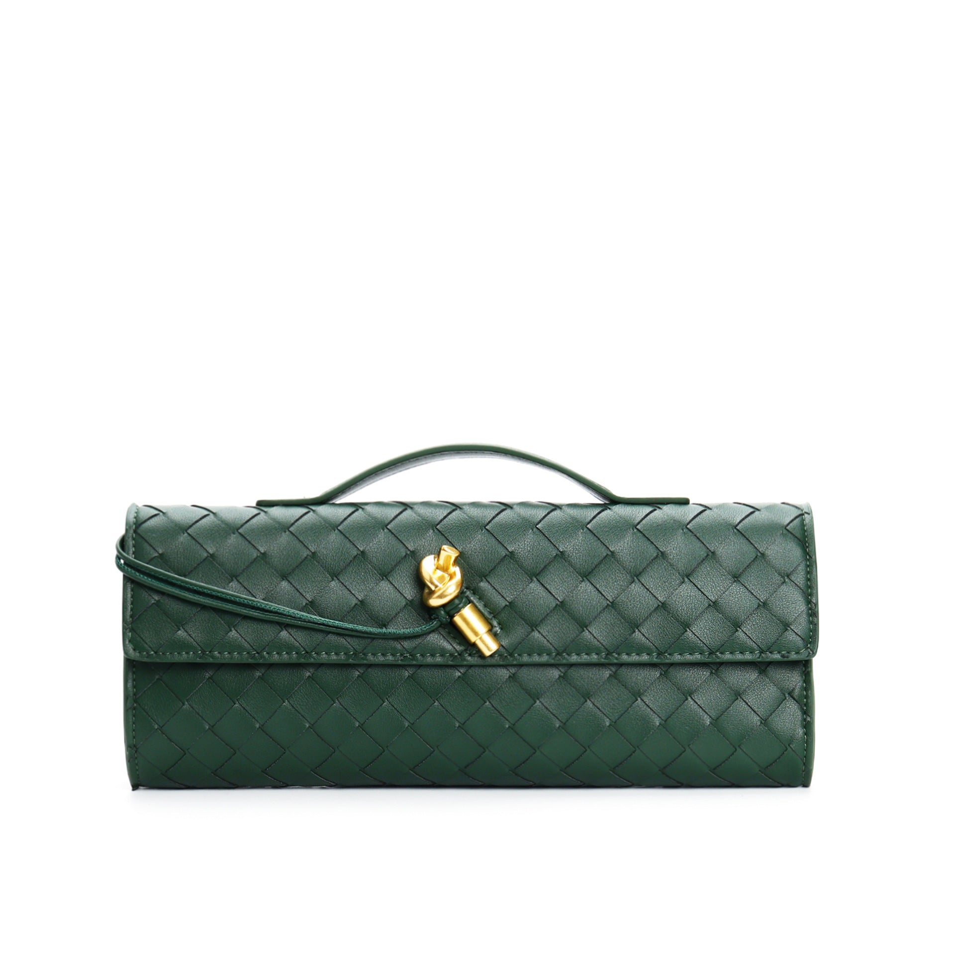 Gevlochten dames clutch van leer – Elegant & Veelzijdig