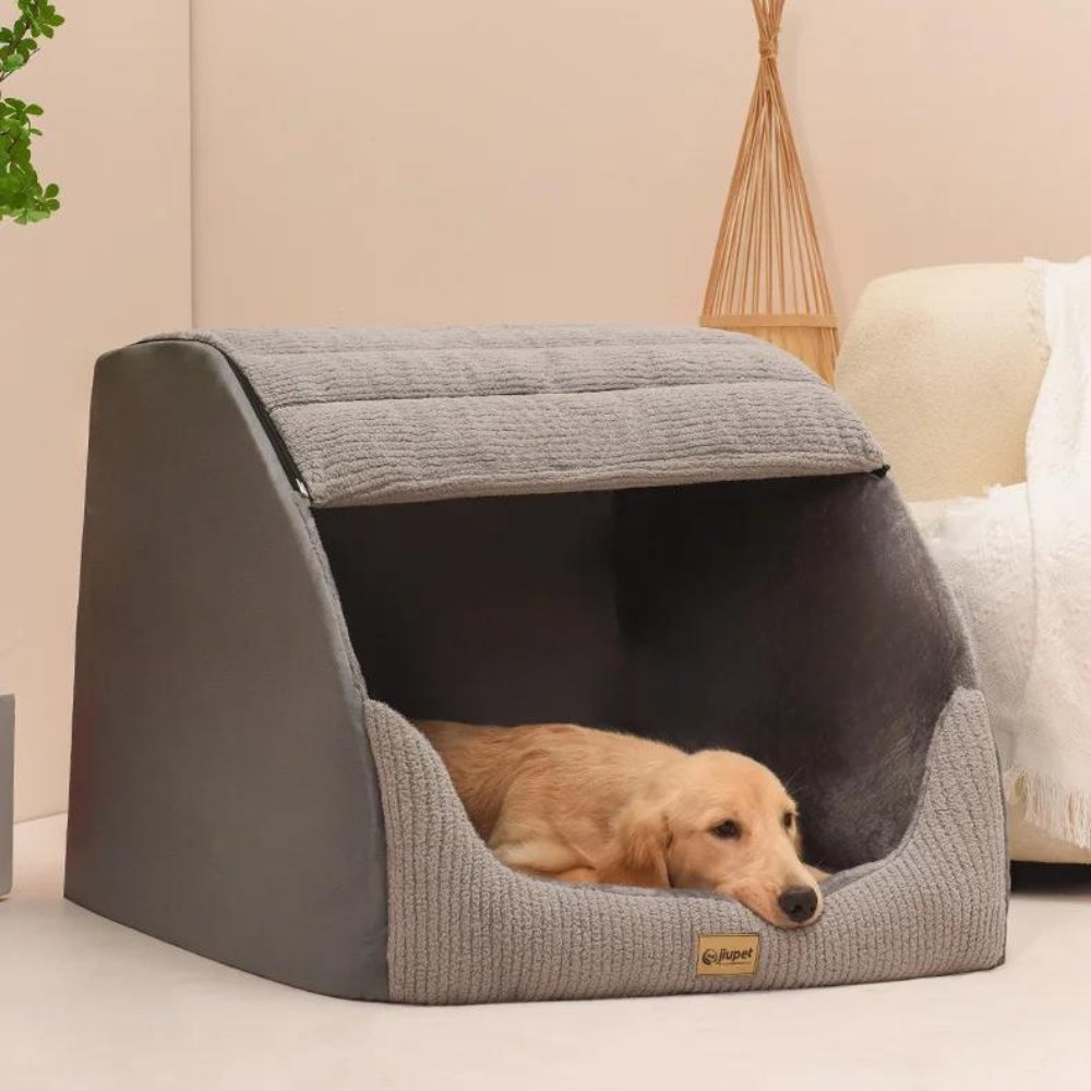 Hooded Pet Cave Bed with Removable Washable Cover for Dogs & Cats – Insulated Nesting Den, Cozy Retreat for Indoor Use, Year-Round Comfort | Thomler