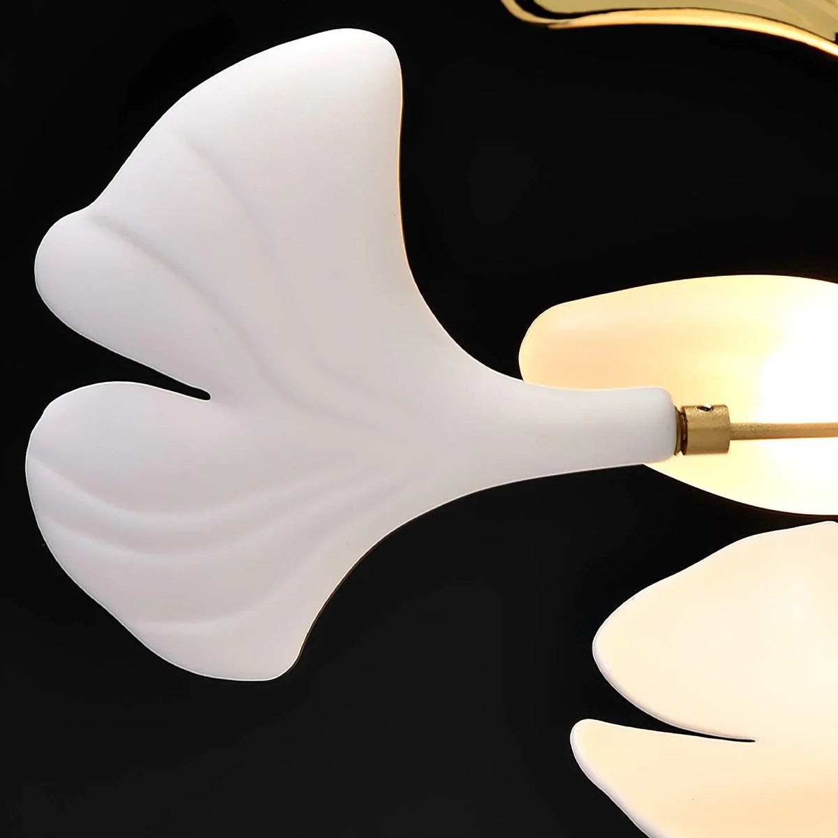 Curved Ceramic Chandelier with Gold or Nickel Hardware for Modern Dining Room & Bedroom | Thomler