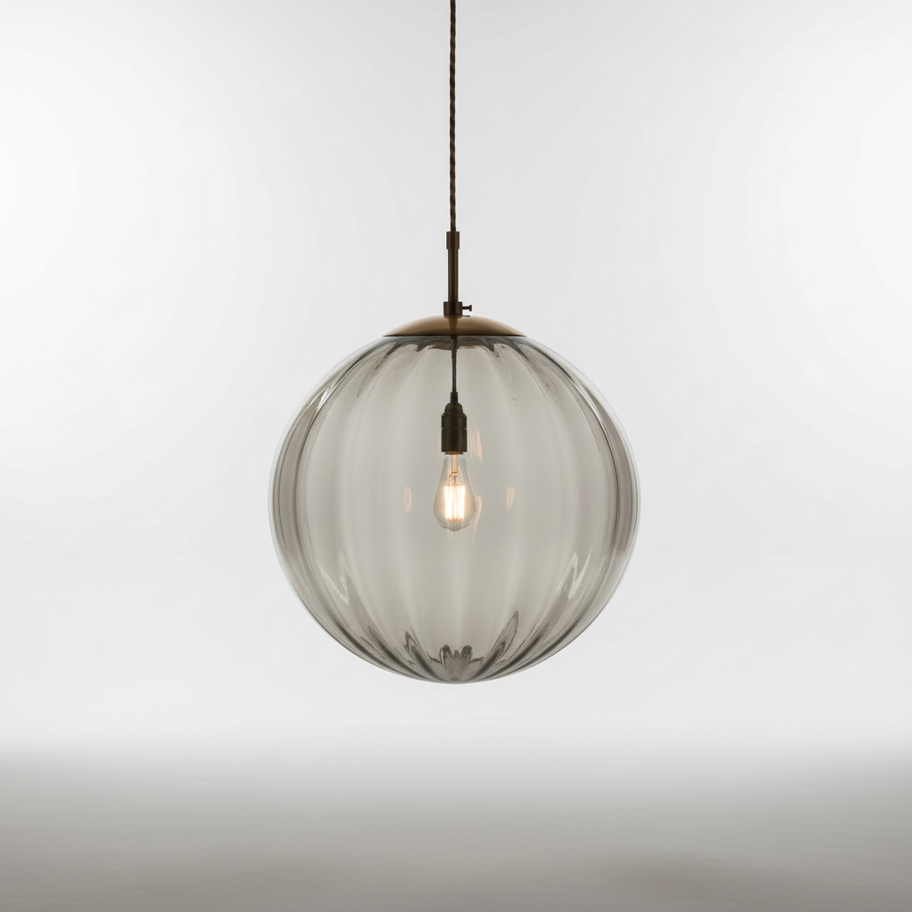 Pendant Light Glass Sphere Integrated LED Modern Dining Room Living Room Hallway Hanging Ceiling Light | Thomler