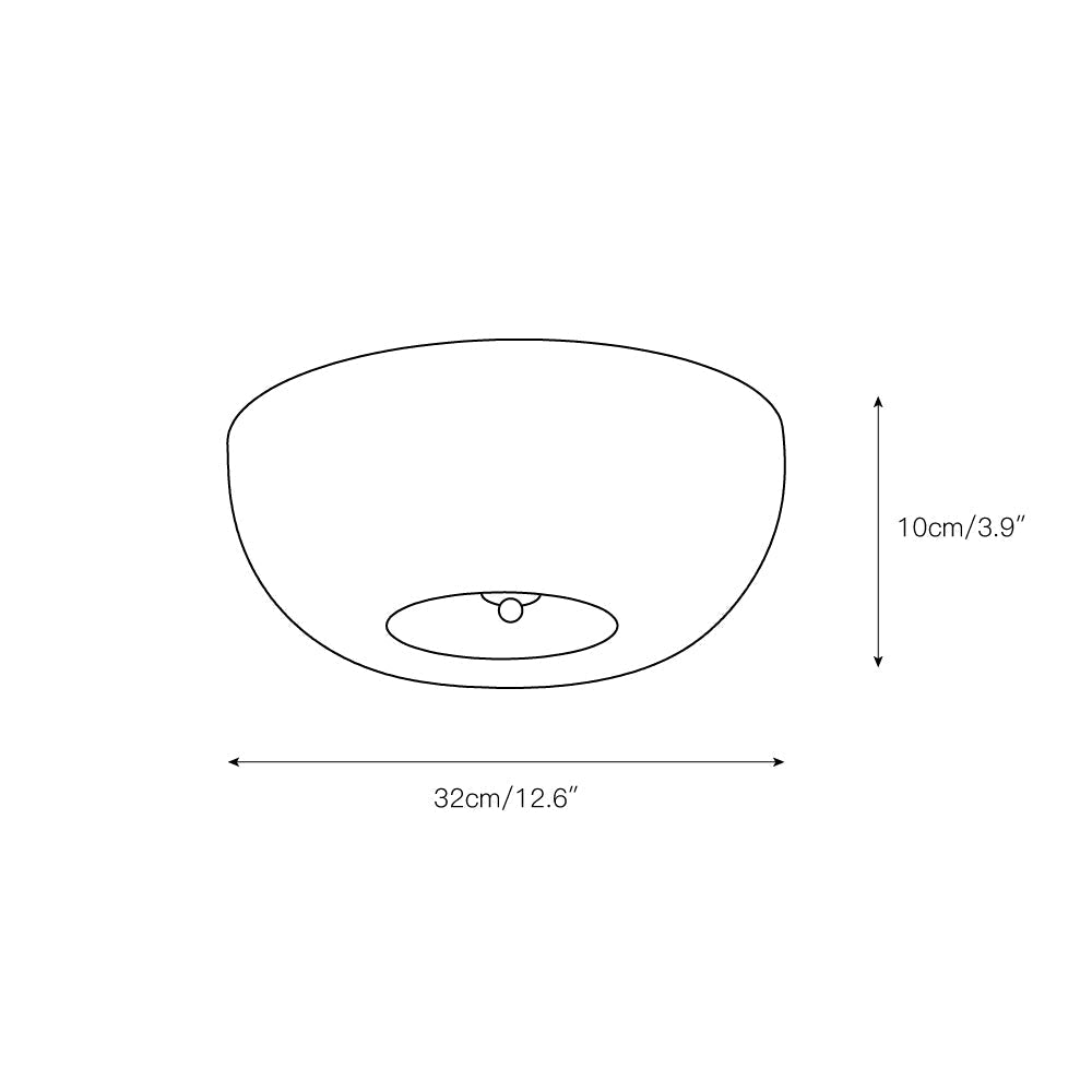 Modern Round Flush Mount LED Overhead Light Fixture Glass Dome for Kitchen Bedroom Living Room Dining Room Hallway Entryway Bathroom | Thomler