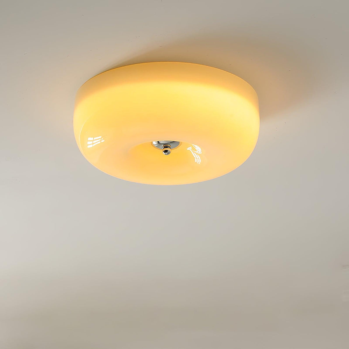 Modern Round Flush Mount LED Overhead Light Fixture Glass Dome for Kitchen Bedroom Living Room Dining Room Hallway Entryway Bathroom | Thomler