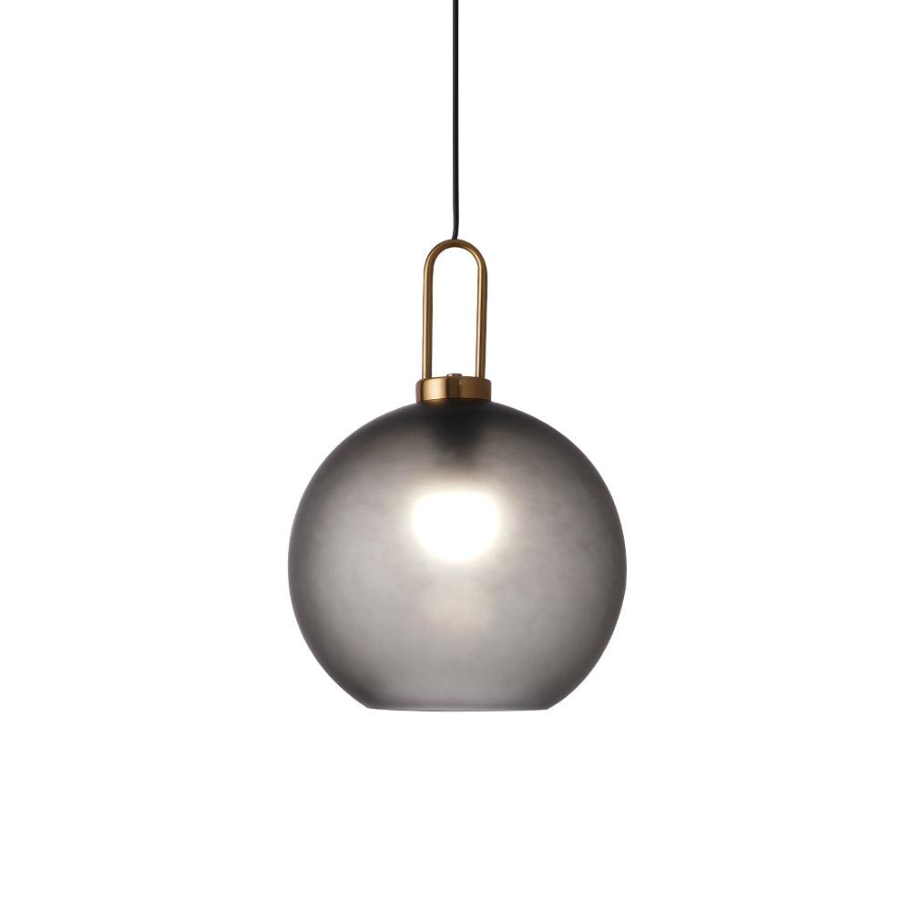 Pendant Light Glass Metal 11.8 in Hanging Living Room Bedroom Ceiling Adjustable Modern Minimalist Lighting Fixture | Thomler