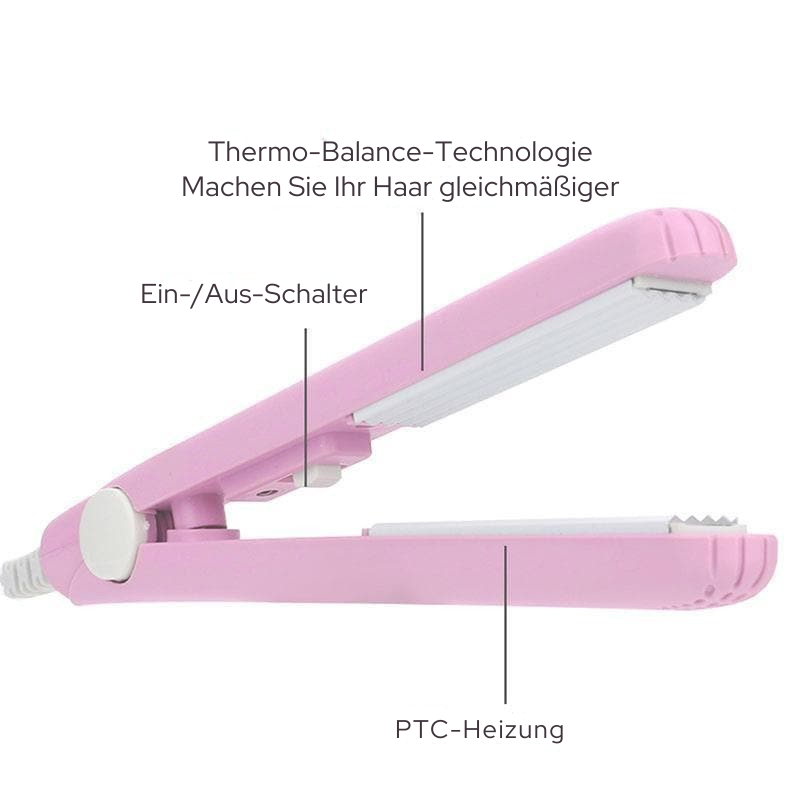 Mini Hair Straightener and Curler Dual Tool Ceramic Heated Plates Compact Travel Size for Quick Touch-Ups Smooth Waves Styling at Home Every | Thomler