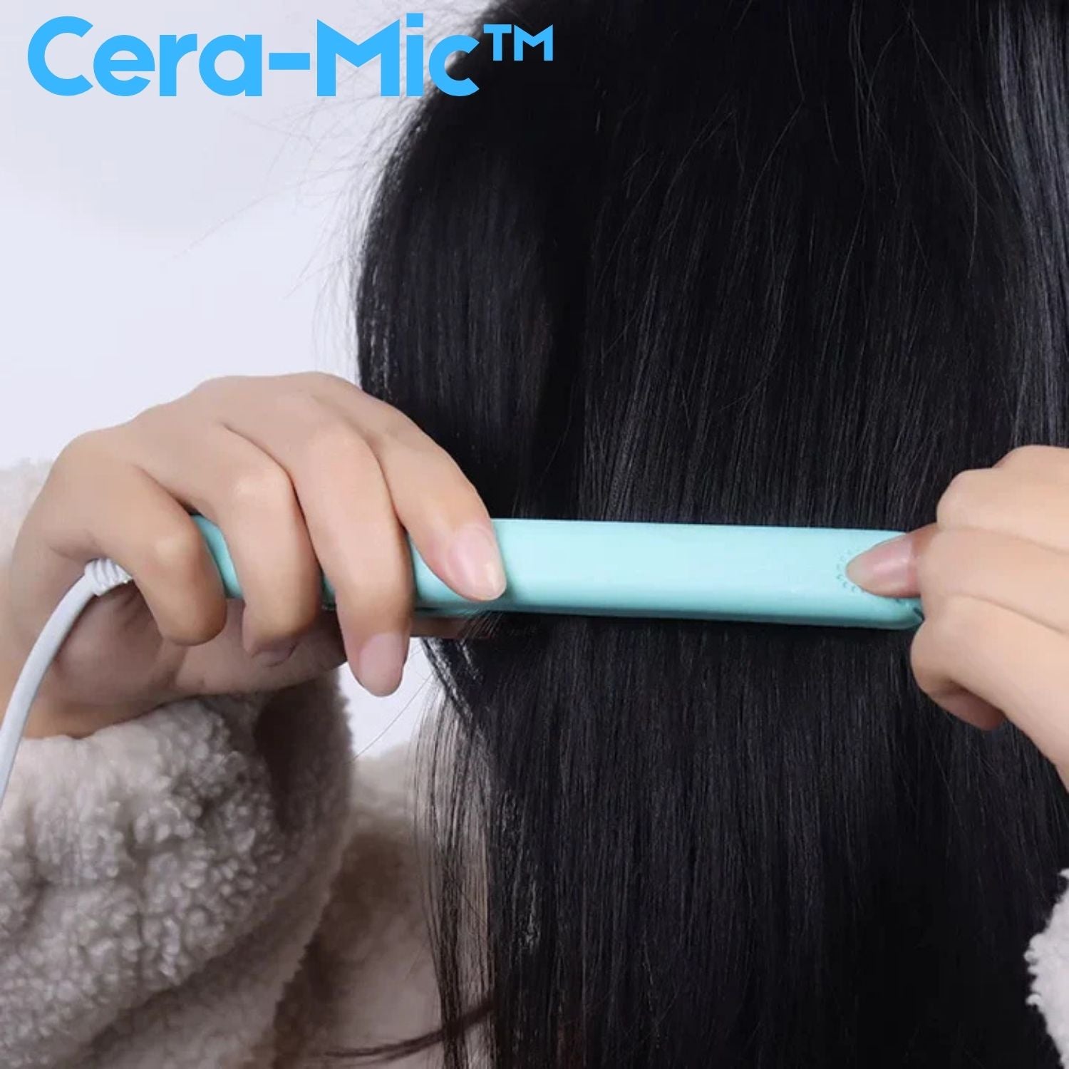Compact Travel Hair Straightener and Curling Iron 2-in-1 Styling Tool with Ceramic Tourmaline Plates for Smooth Curls and Sleek Straight Hai | Thomler