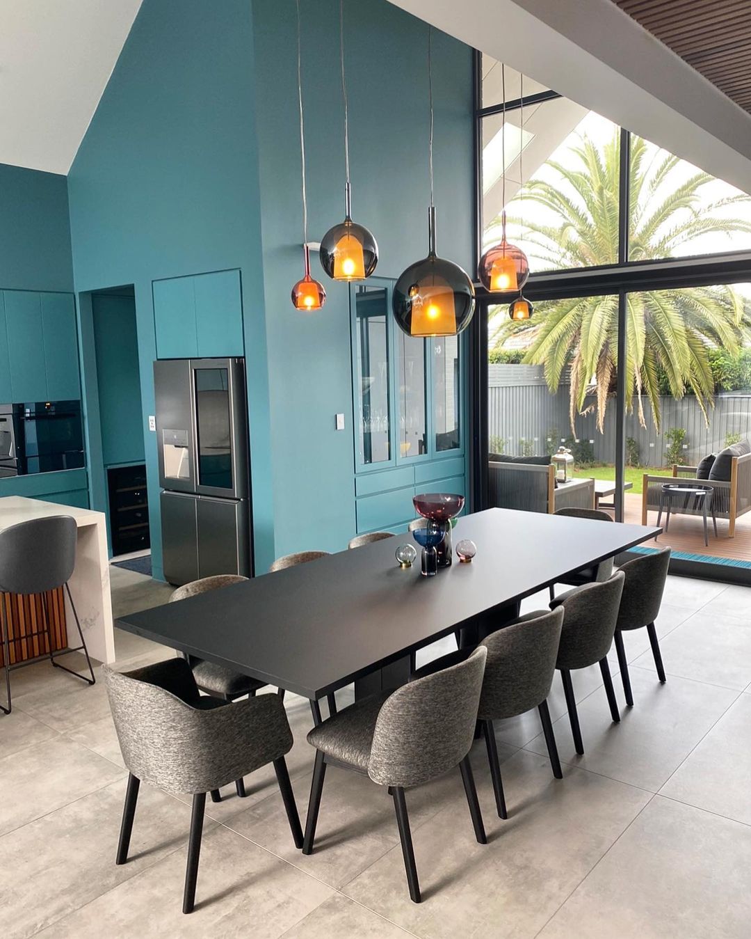 Pendant Light Glass Dome 9.8 in Indoor Dining Room Kitchen Island Ceiling Lamp | Thomler