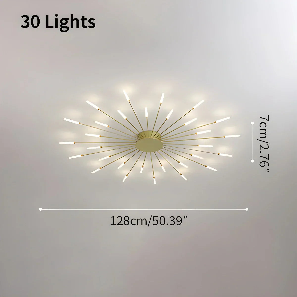 Ceiling Light Metal LED 20 To 42 Light Points Living Room Dining Room Dimmable Remote Modern Lighting Fixture | Thomler