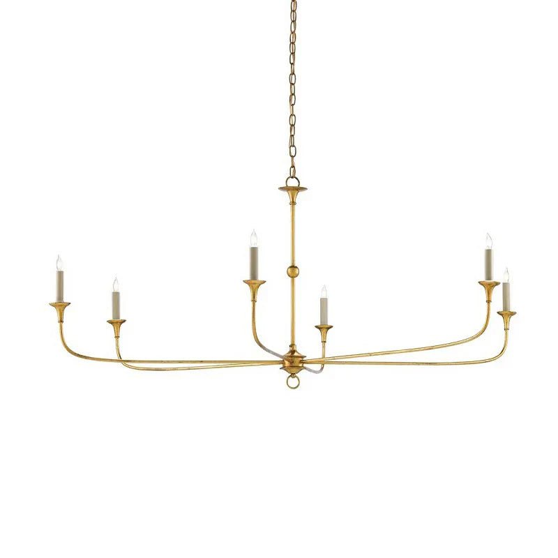 Pendant Light Brass Metal 91.0 cm Dining Room Candle Style Ceiling Chandelier Adjustable Chain E14 Hanging Fixture | Thomler