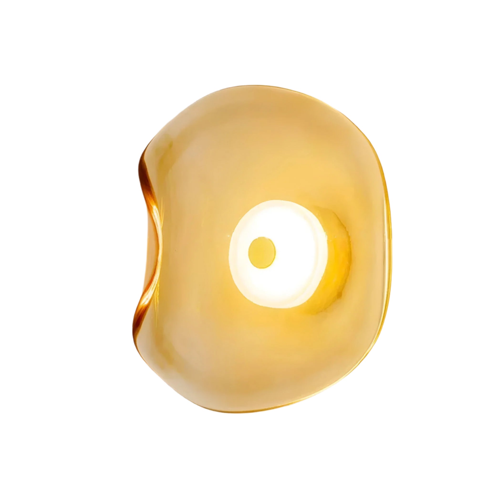 Wall Lamp Curved Glass 9.8 in LED Warm White Indoor Up Down Lighting Bedroom Hallway Fixture Modern Minimal | Thomler