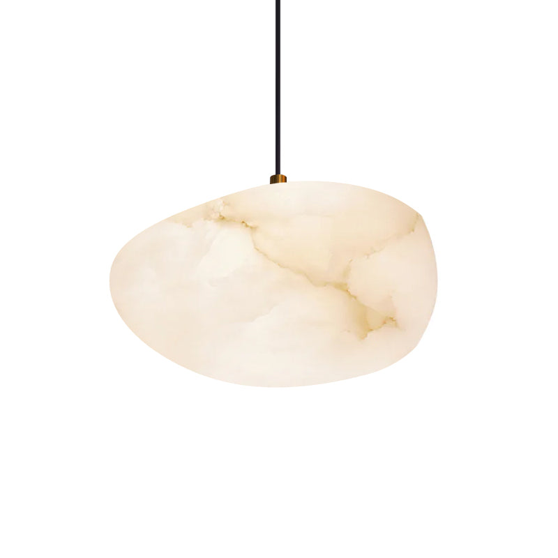 Pendant Light Brass Alabaster 9.1 in Ceiling Mount Indoor Dining Room Kitchen Island Hanging Lamp | Thomler