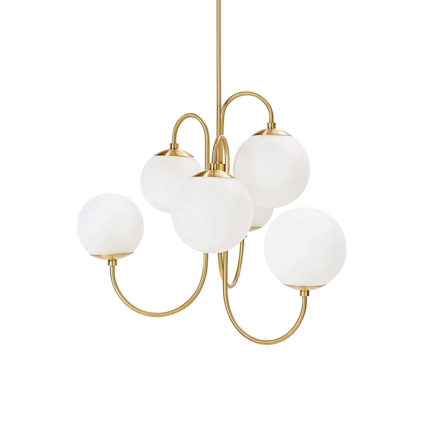 Chandelier Metal Glass 30 in x 27.6 in Indoor Ceiling Lighting | Thomler