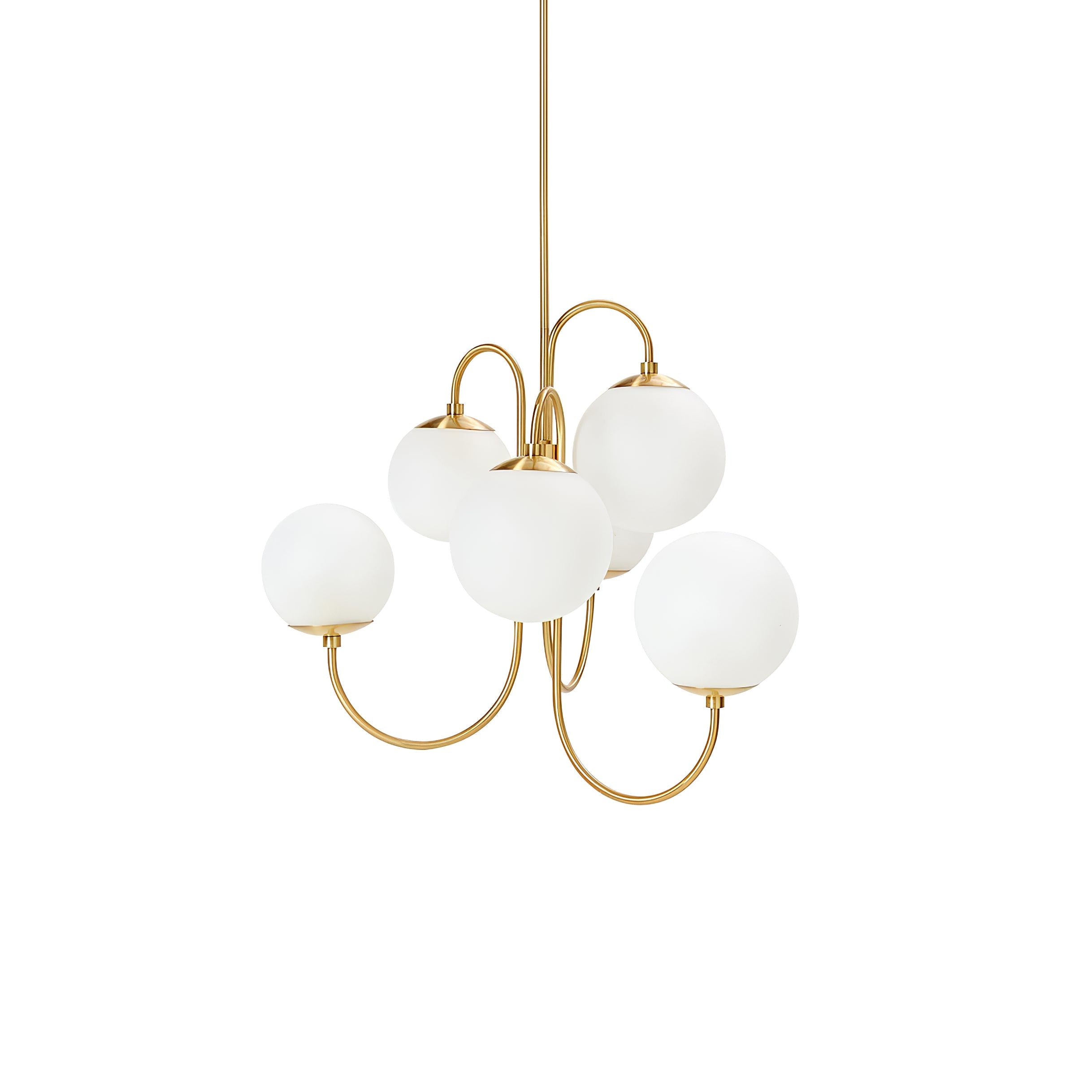 Chandelier Metal Glass 30 in x 27.6 in Indoor Ceiling Lighting | Thomler