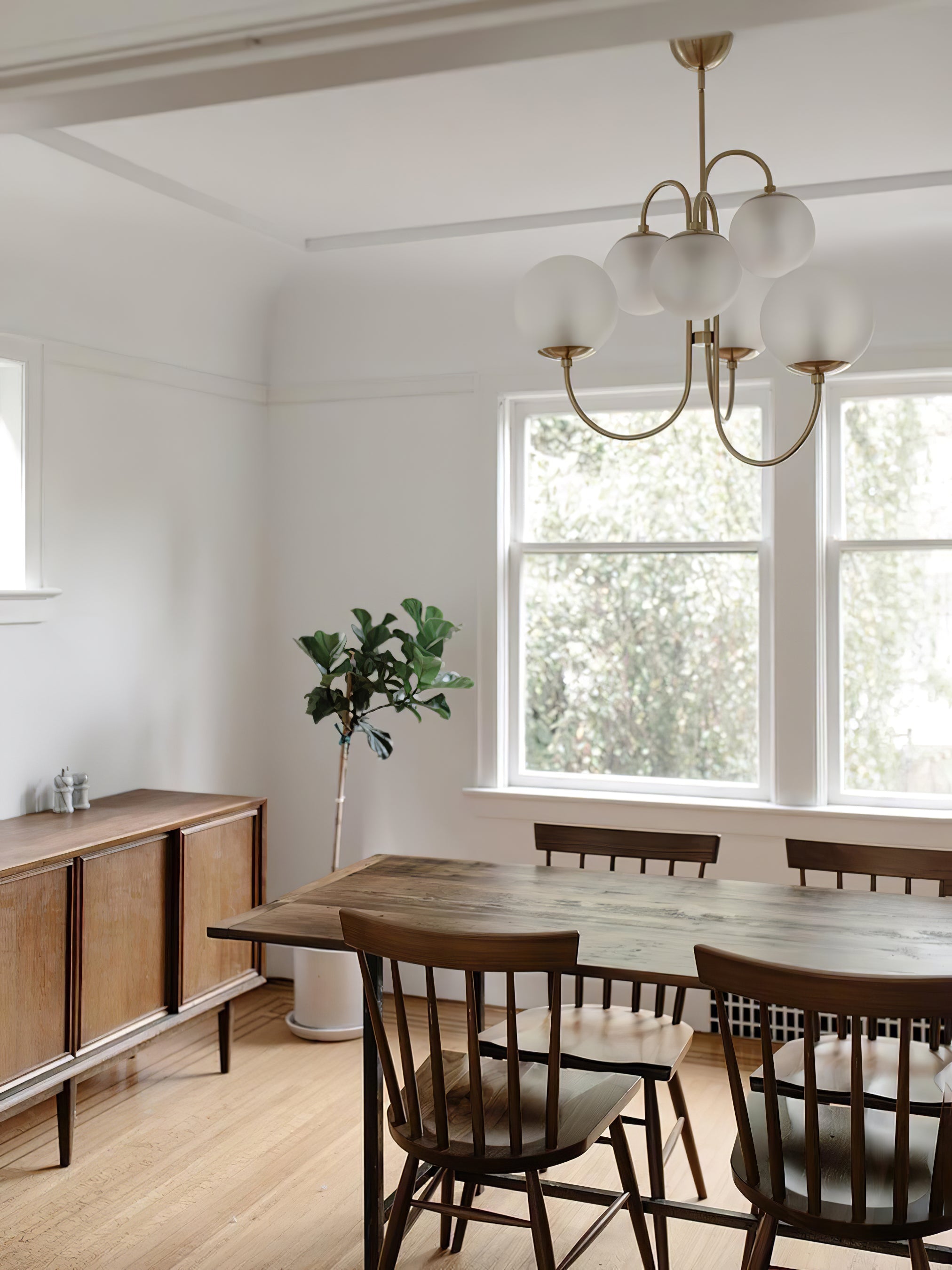 Chandelier Metal Glass 30 in x 27.6 in Indoor Ceiling Lighting | Thomler