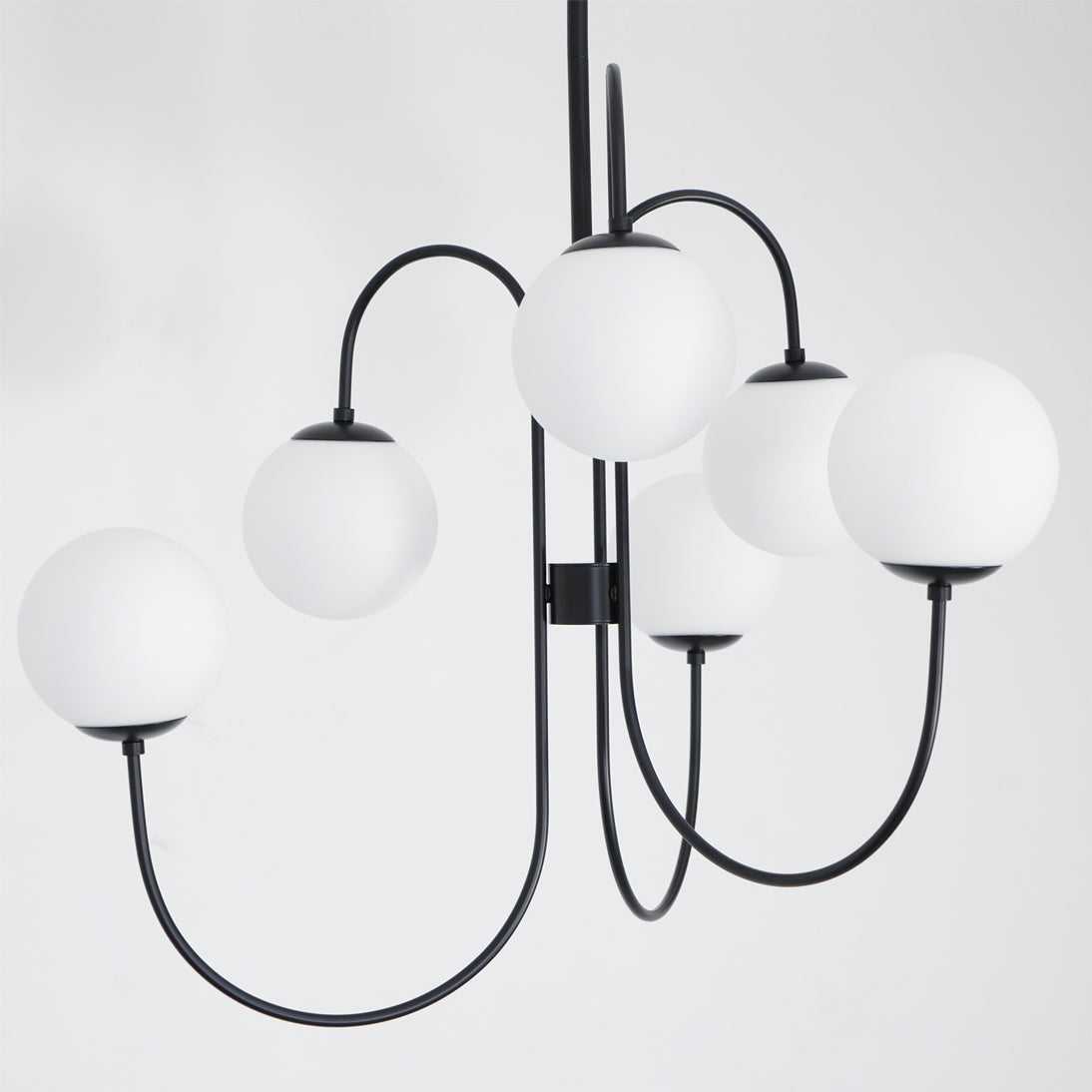 Chandelier Metal Glass 30 in x 27.6 in Indoor Ceiling Lighting | Thomler