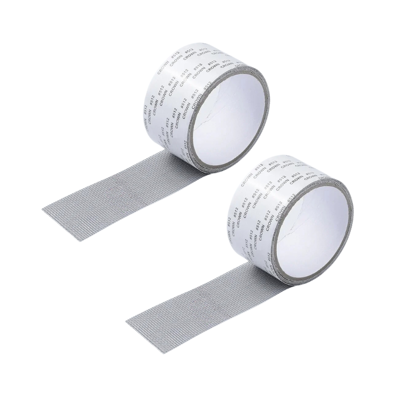 Window Screen Repair Patch Kit – Self-Adhesive Fiberglass Mesh Tape for Torn & Ripped Screens, Gray Black White Options for Door Window | Thomler