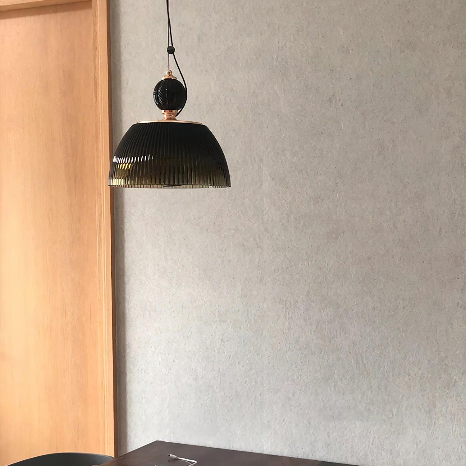 Emerald Glass Bowl Overhead Fixture 12.6 Inch Adjustable Cord Kitchen Counter Dining Room Ceiling Lighting E26 E27 Socket 40W Compatible | Thomler