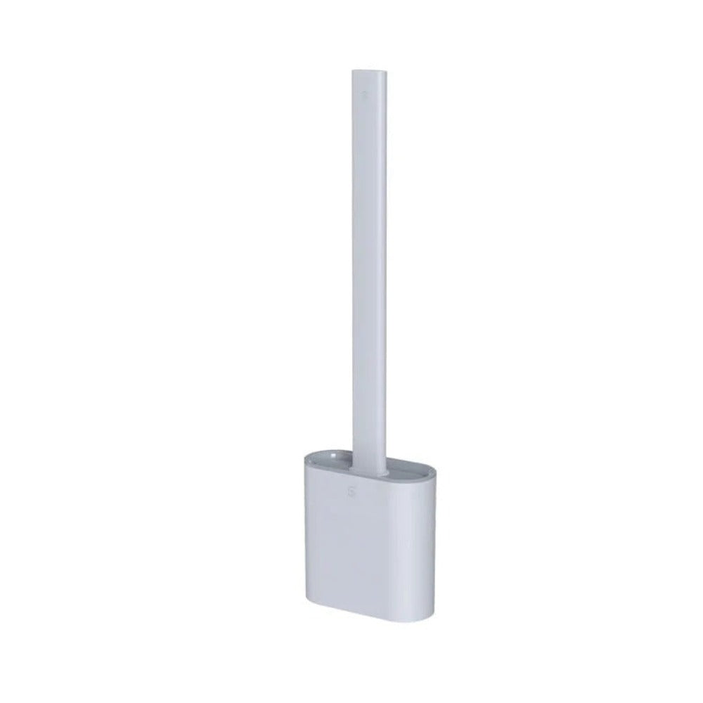 Flexible Silicone Toilet Brush with Holder and Wall Mount for Modern Bathrooms | Thomler