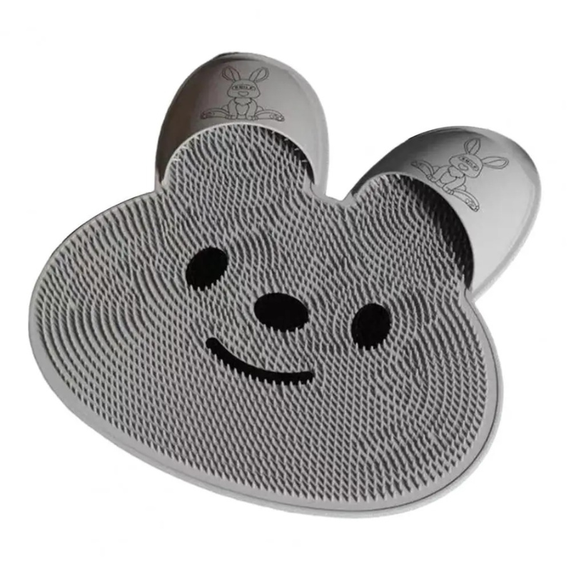 Soft Silicone Foot Scrubber Mat with Suction Cups for Shower Floor – Hands-Free Exfoliating Massage Brush & Non-Slip Bath Safety Pad | Thomler