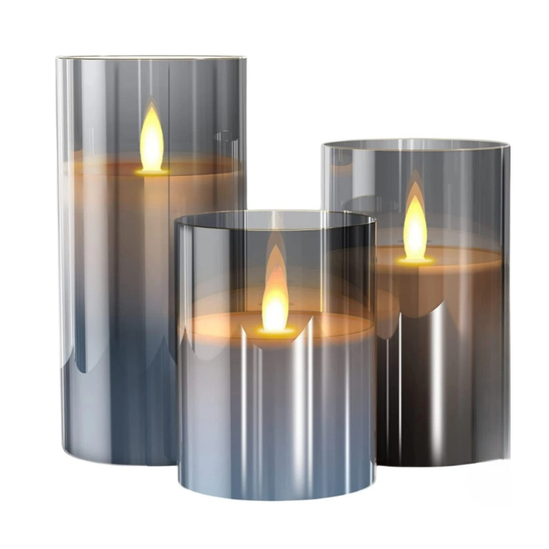 Battery-Operated LED Pillar Candles with Flickering Flame & Timer – Flameless Candle Lights for Home Decor, Weddings, Holidays | Thomler
