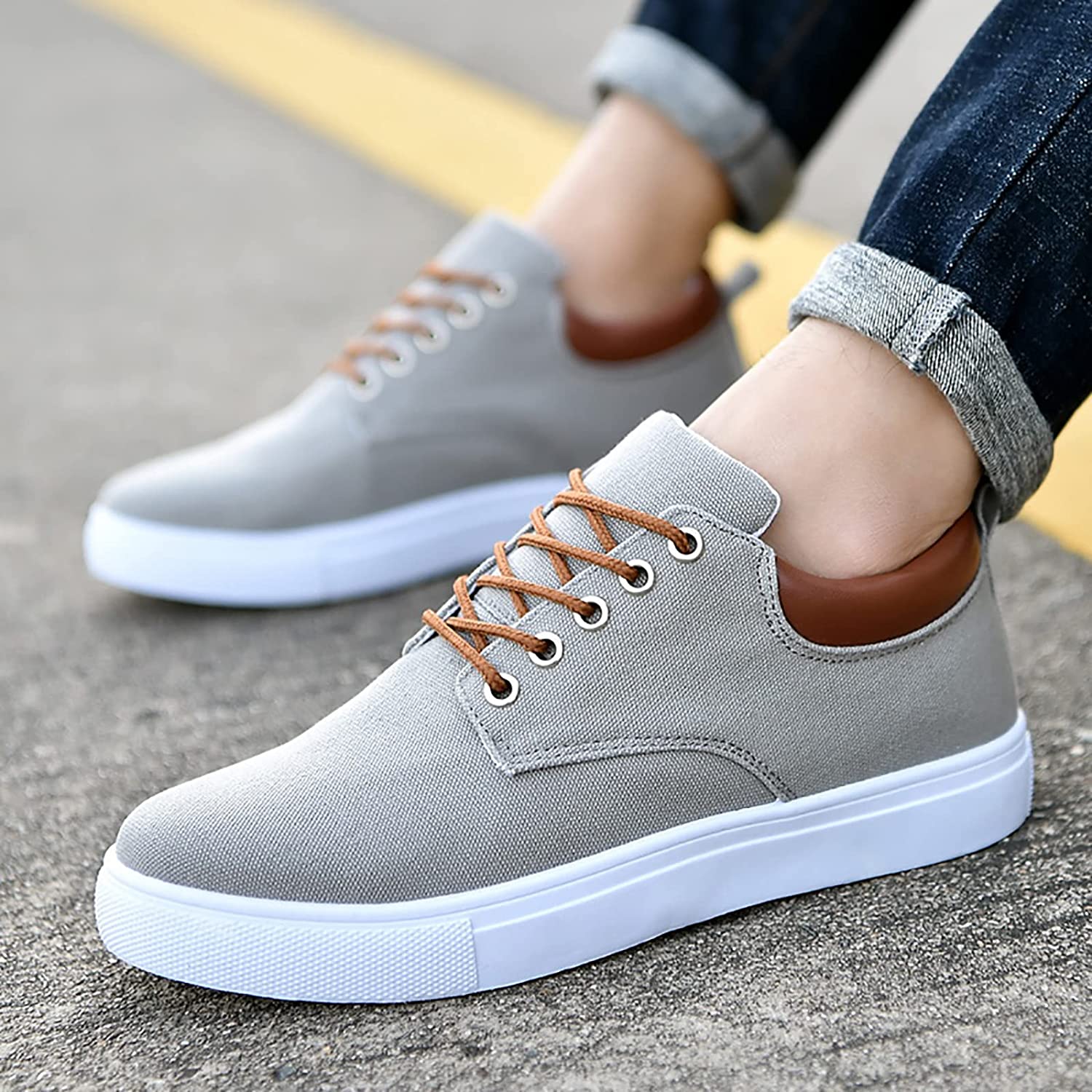 Canvas Sneakers for Men with Platform Sole – Casual Lace-Up Shoes for Work, Weekends & Everyday Wear | Thomler