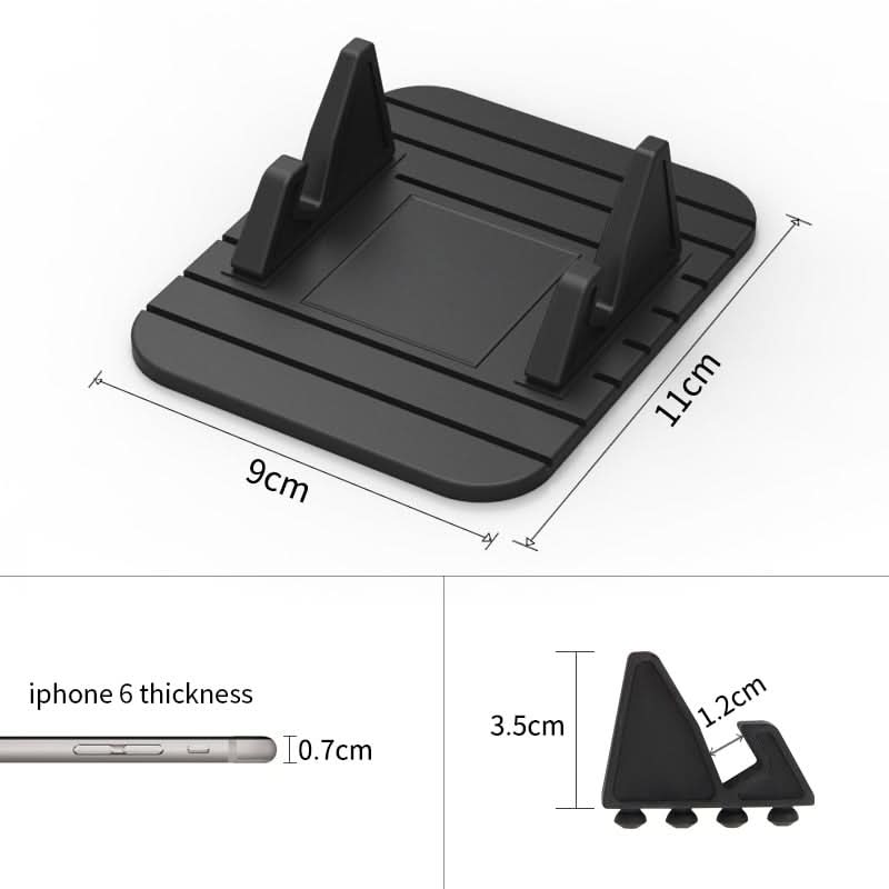Dashboard Phone Mount Pad Non-Slip Silicone Holder for Car with Secure Grip | Universal Smartphone Stand for iPhone Android | Hands-Free | Thomler