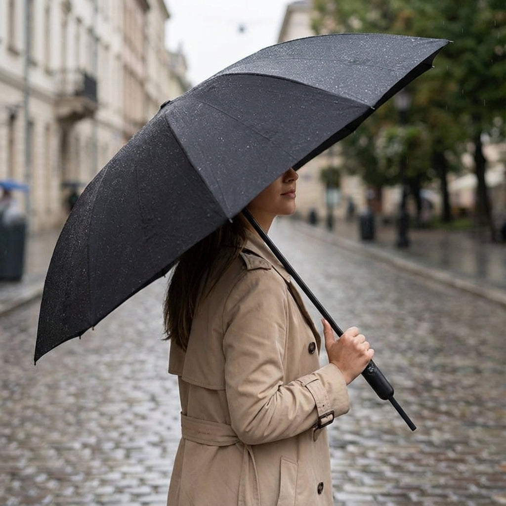 44-Rib Automatic Rain Umbrella with Reverse-Close Design – 44 in Wide Coverage | Thomler