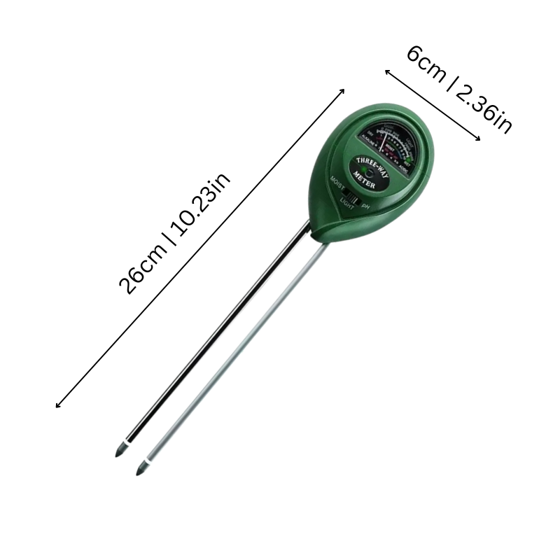 3-in-1 Soil Meter for Indoor & Outdoor Plants – Measures Moisture, Light & pH Levels for Healthy Growth | Garden Testing Tool for | Thomler