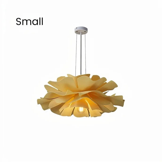 Pendant Light Acrylic Metal 15.7 in White Lotus Flower Dining Bedroom Living Room Lighting Fixture | Thomler