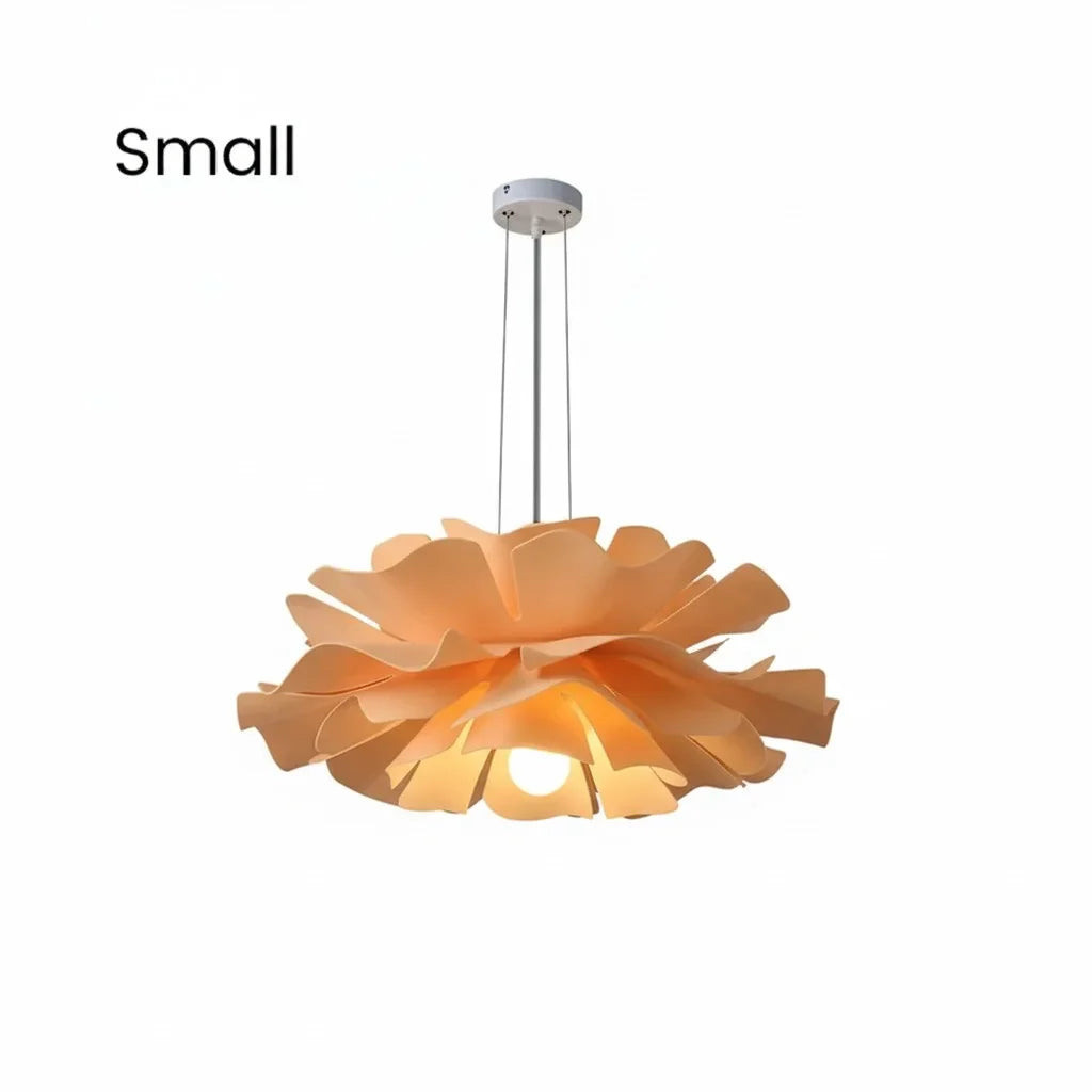 Pendant Light Acrylic Metal 15.7 in White Lotus Flower Dining Bedroom Living Room Lighting Fixture | Thomler