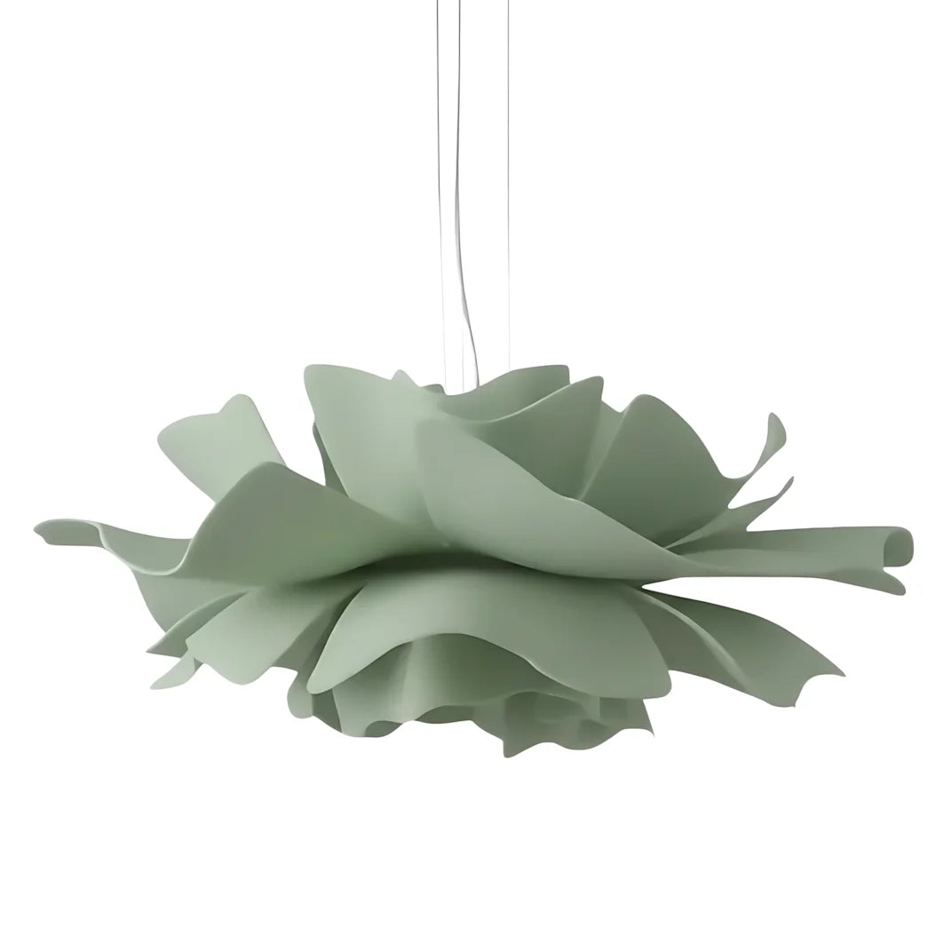 Pendant Light Acrylic Metal 15.7 in White Lotus Flower Dining Bedroom Living Room Lighting Fixture | Thomler
