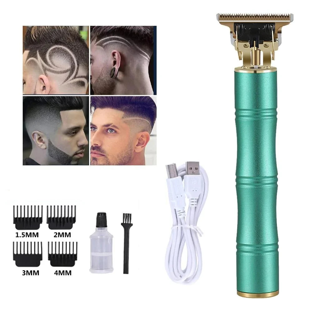 Cordless Hair Trimmer with T-Blade for Men | Rechargeable Electric Clipper for Beards, Outlining & Detail Work | Lithium Battery Grooming | Thomler