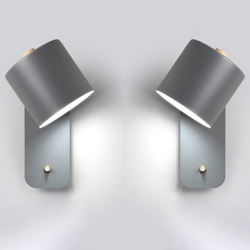 Metal Wall Sconce with On/Off Switch – LED Reading Light for Bedroom, Living Room & Hallway – Modern Minimalist Lighting Fixture | Thomler