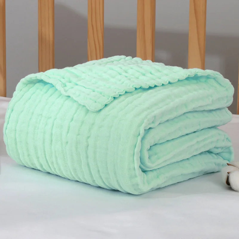 Six-Layer Gauze Cotton Swaddle Blanket 41×41 in – Soft Breathable Wrap for Newborns Toddlers Boys Girls Bath Towel Stroller Cover Nursing | Thomler
