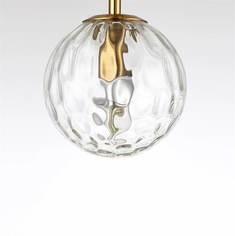Wall Lamp Glass Globe 5.5 in Black Gold Bedroom Hallway Ambient Lighting Fixture Modern Minimalist Sconce | Thomler