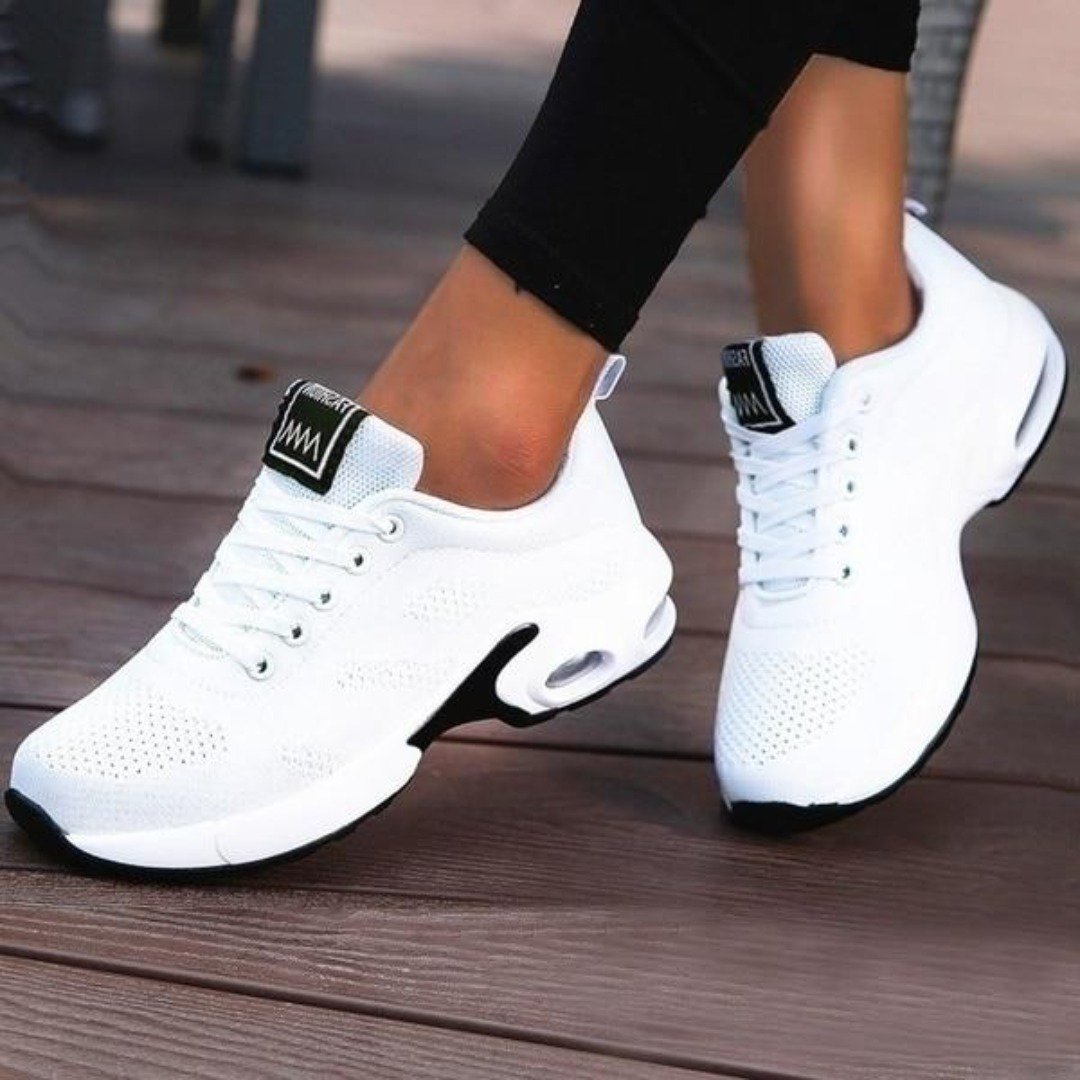 Cushioned Orthopedic Walking Sneakers for Women – Shock-Absorbing Arch Support Trainers with Elevated Heel | Thomler
