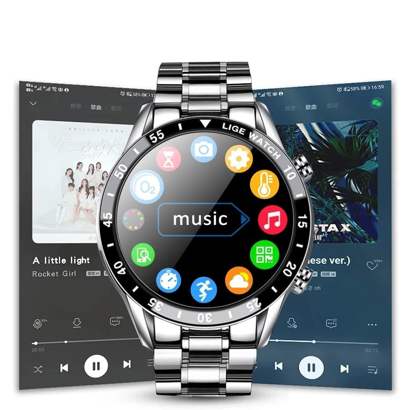 Advanced Fitness Tracker Smartwatch with Heart Rate Monitor, Blood Pressure Tracking & Bluetooth Calling for iPhone & Android | Thomler
