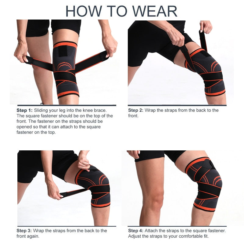 Knee Compression Sleeve with 360° Support Straps for Joint Pain Relief, Sports & Arthritis | Thomler