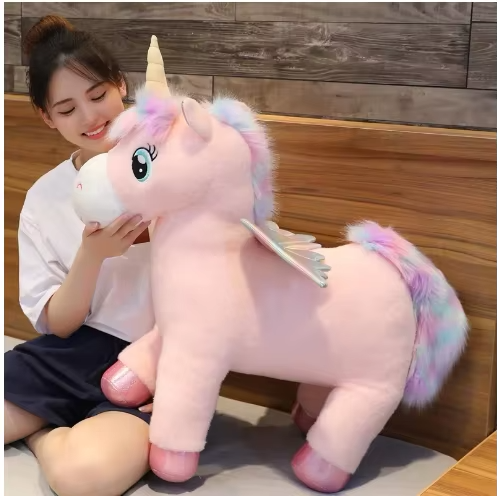 Jumbo Stuffed Mythical Horse Companion for Kids – Soft Huggable Fantasy Creature for Imaginative Adventures, Naptime & Comfort | Thomler